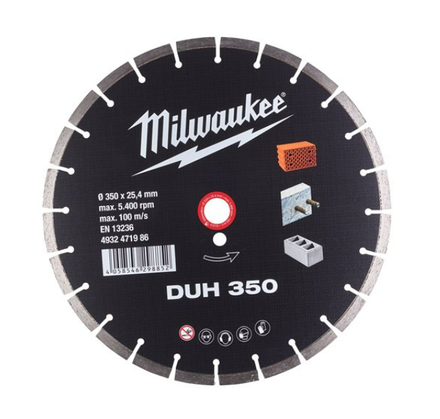 Tarcza diamentowa DUH 350 do przecinarek Milwaukee
