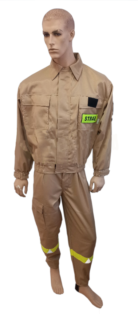 Ubranie koszarowe strażaka OSP dwuczęściowe PIASKOWE B2